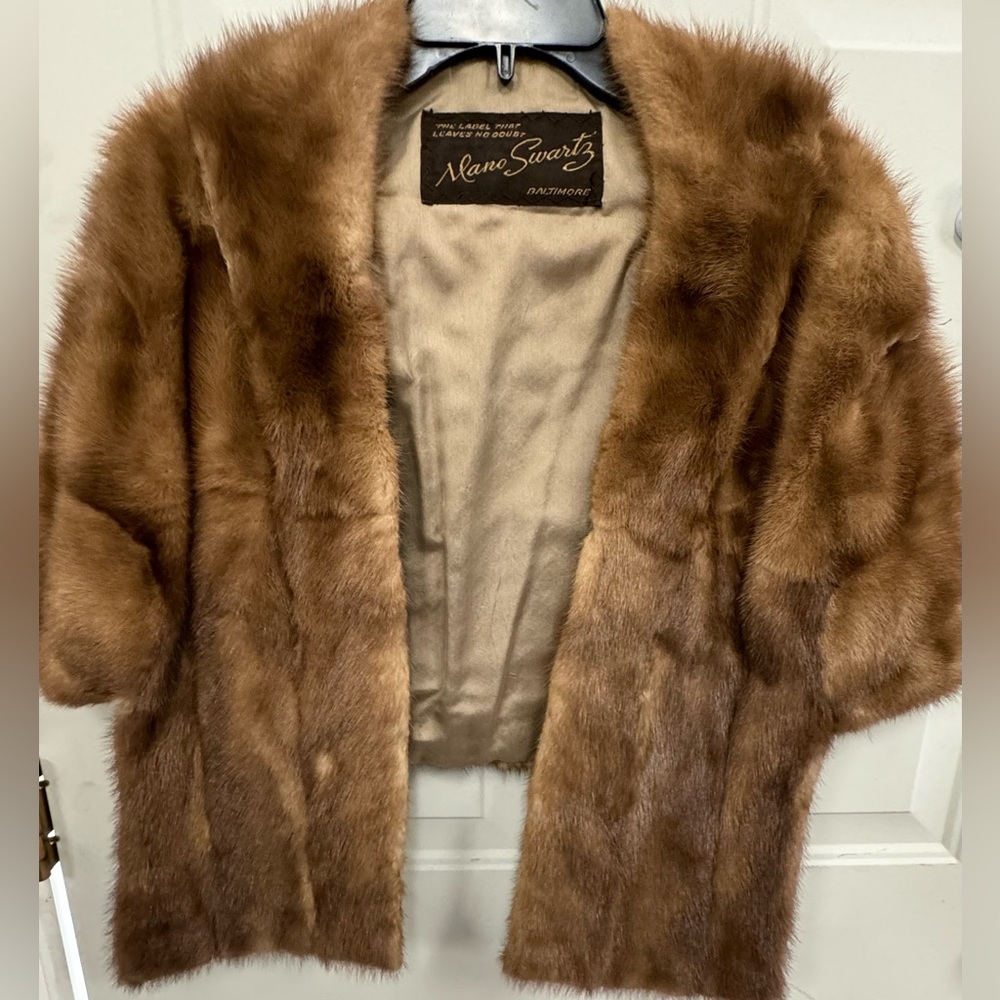 Womens Mano Swartz Baltimore Vintage Custom Made Mink Jacket Stole ~Beautiful~